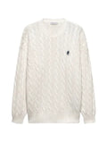 Prada cable-knit logo-embroidered sweater