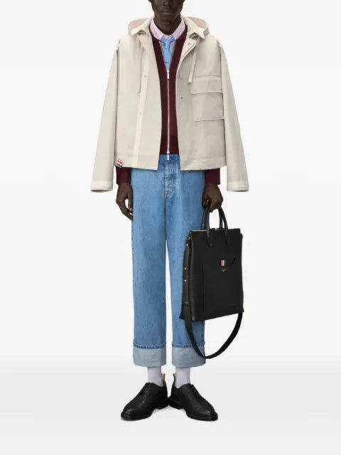 Thom Browne ottoman milano stitch 4-Bar bomber jacket