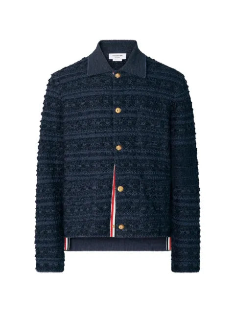 Thom Browne knit tweed 4-Bar utility jacket