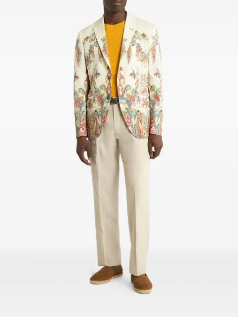 ETRO floral-print single-breasted blazer
