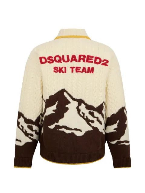 DSQUARED2 snowy dream cable-knit