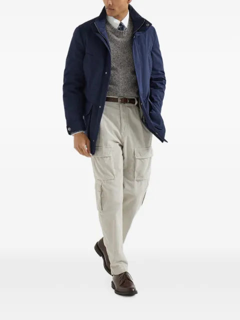 Brunello Cucinelli virgin wool, silk and cashmere chiné sweater
