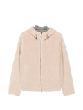 Herno fleece-texture hooded jacket