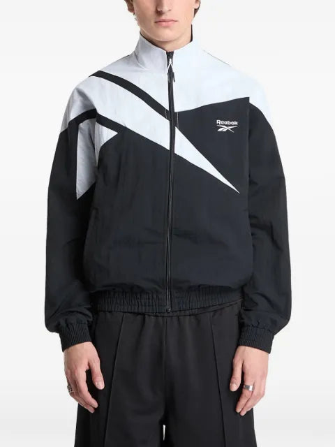 Reebok logo-embroidered panelled track jacket