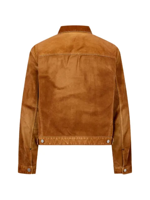 DSQUARED2 weathered suede oversized jean jacket