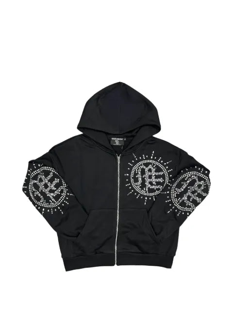 Mixed Emotion Eclipse rhinestone-embellishment hoodie