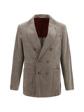 Brunello Cucinelli double-breasted corduroy jacket