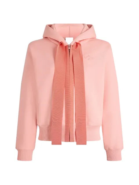 Patou bow-detail zip-up hoodie