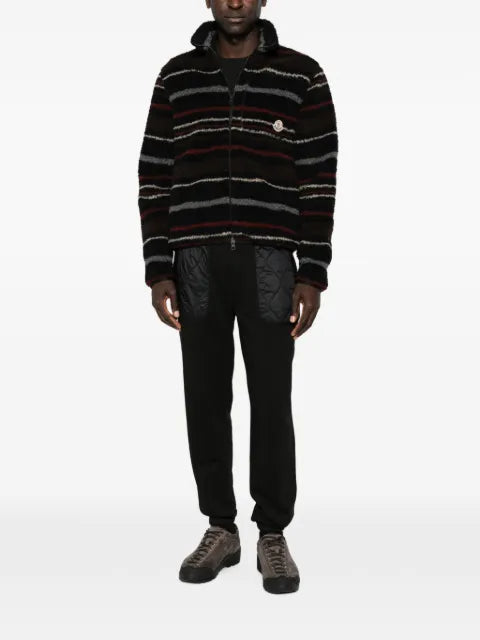 Moncler striped zip-up cardigan