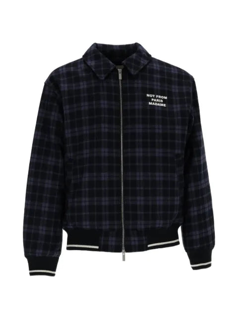 Drôle De Monsieur check flannel shirt jacket