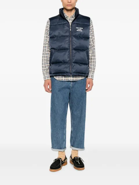 Drôle De Monsieur quilted logo-print gilet