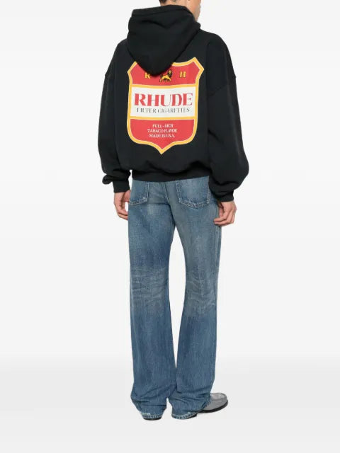 RHUDE logo-print hoodie
