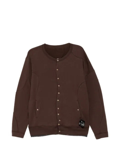 Undercover press-stud curved-panel cardigan