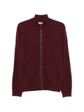 Canali zip-up ribbed-knit sweater