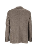 Brera diagonal-weave single-breasted blazer