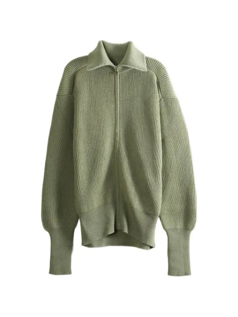 Rier ribbed-knit zip-up sweater
