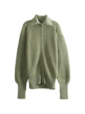 Rier ribbed-knit zip-up sweater