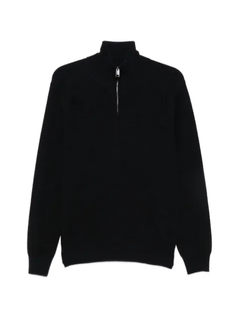 Brioni half-zip knitted sweater