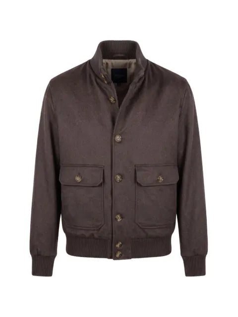 Barba button-up cashmere jacket