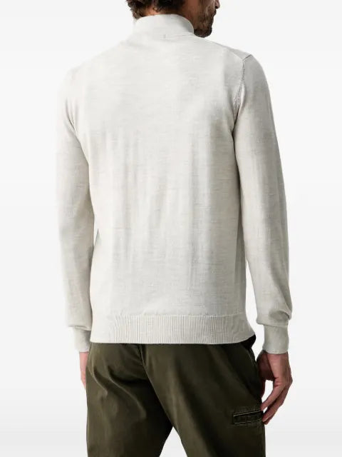 Aeronautica Militare wool zip-up cardigan