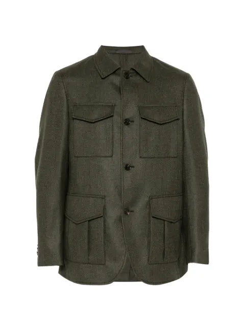 Caruso flap-pocket jacket