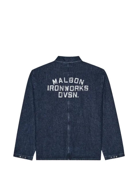 Malbon Golf Foreman pinstriped denim jacket
