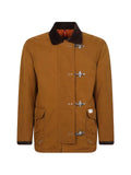 Fay corduroy-collar lobster-clasp jacket