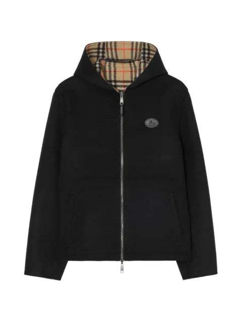 Burberry reversible wool Newport hooded jacket