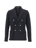 Eleventy double-breasted knit blazer
