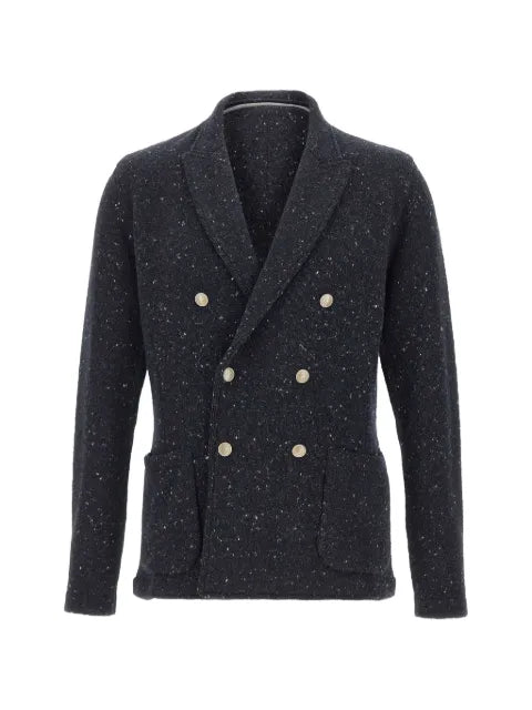 Eleventy double-breasted knit blazer