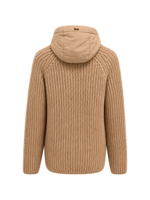Herno ribbed-knit hooded cardigan
