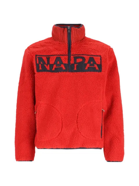 Napapijri Archive logo-patch fleece sweatshirt