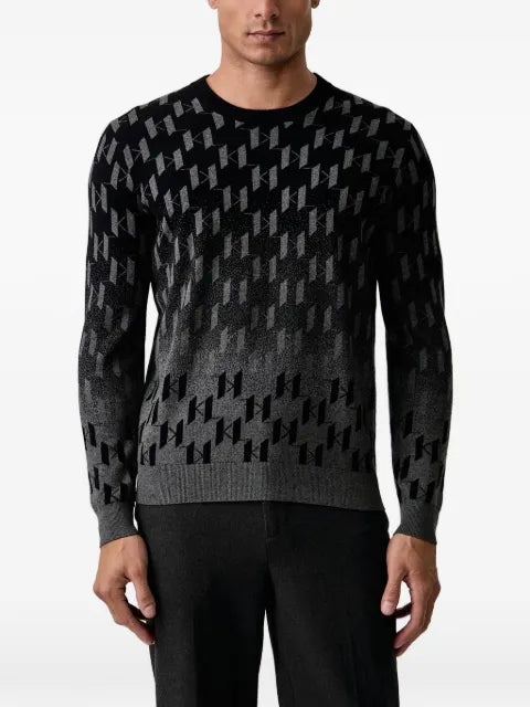Karl Lagerfeld monogram-pattern sweater