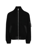 sacai ribbed-knit zip-up sweater