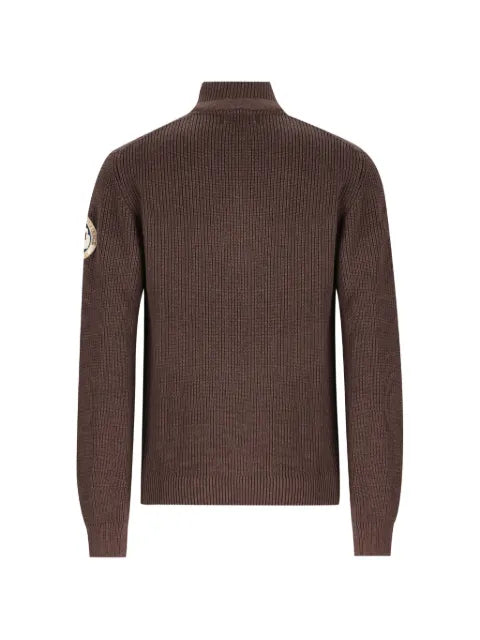 Napapijri ribbed-knit quarter-zip sweater