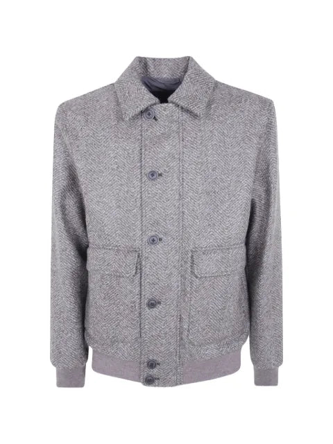 Herno herringbone-pattern wool jacket