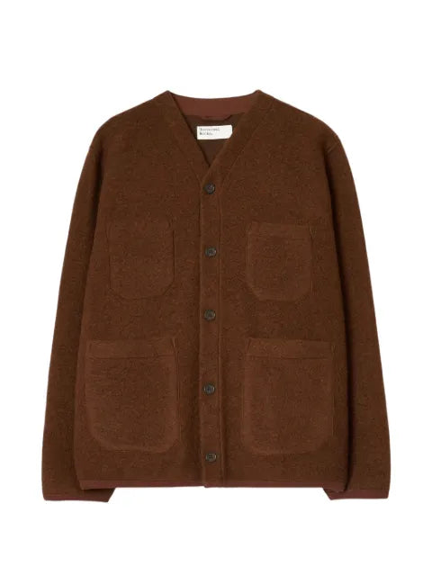 Universal Works four-pocket V-neck cardigan