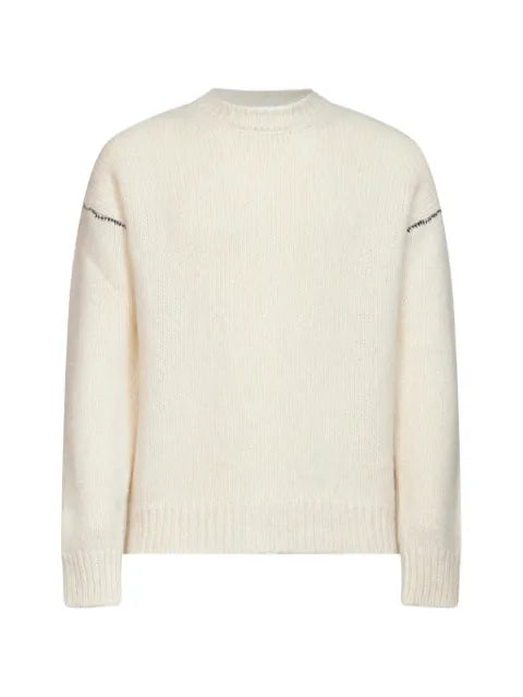 Roberto Collina contrast-stitch crew-neck sweater