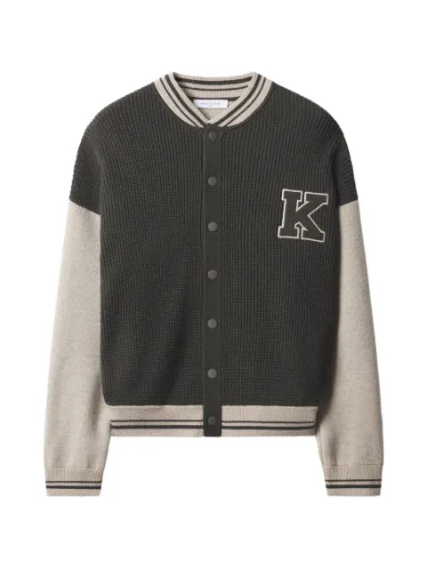 Maison Kitsuné logo-patch panelled cardigan