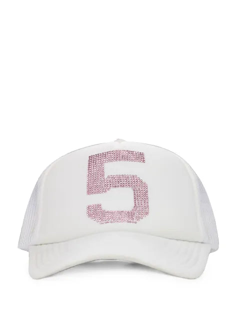 SP5DER 555 rhinestone-embellished trucker hat