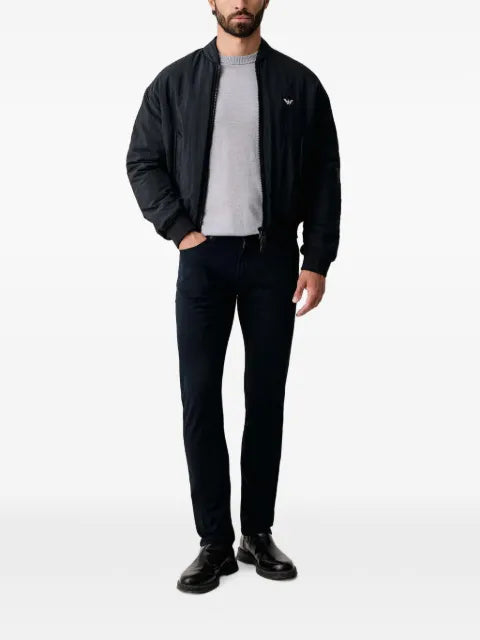 Emporio Armani logo-patch bomber jacket