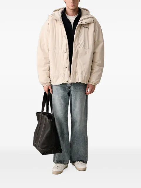 Columbia logo-print hooded jacket