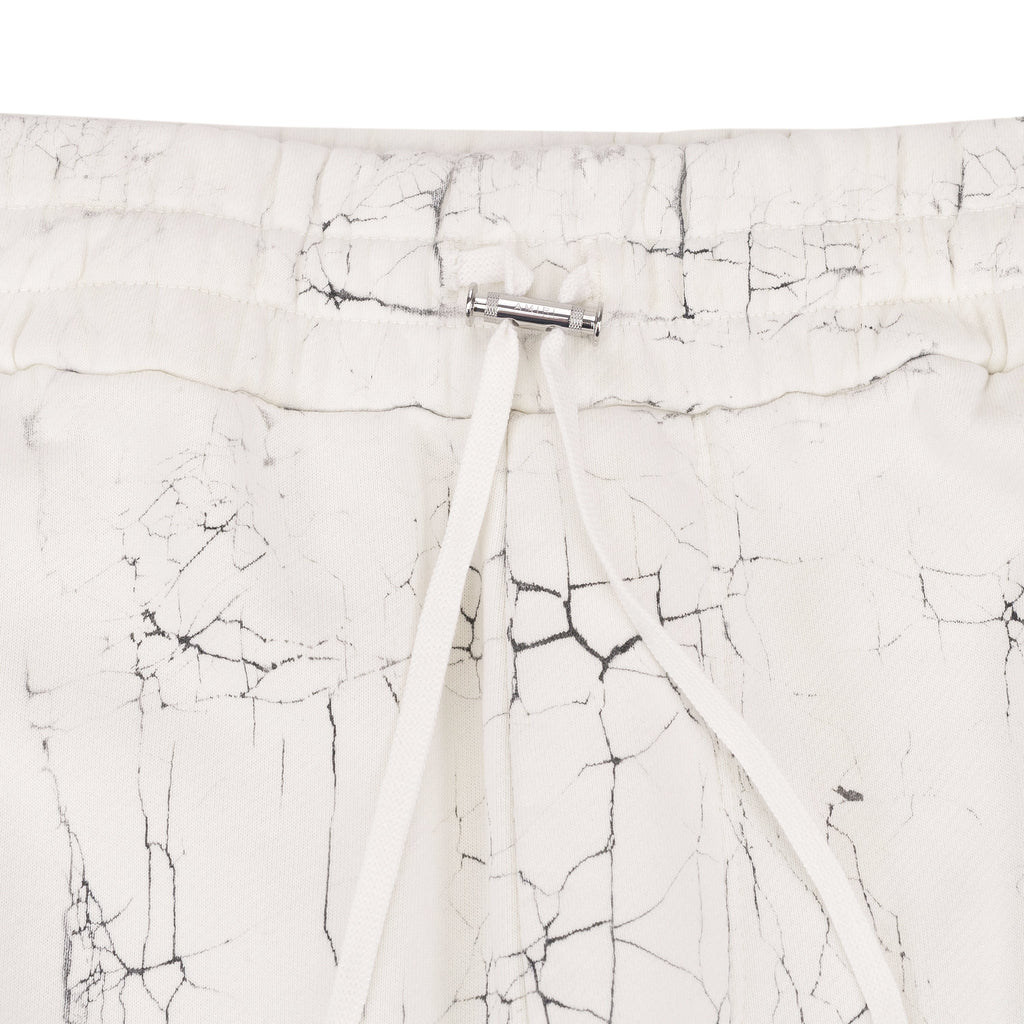 White Cracked Dye Logo Sweatpants