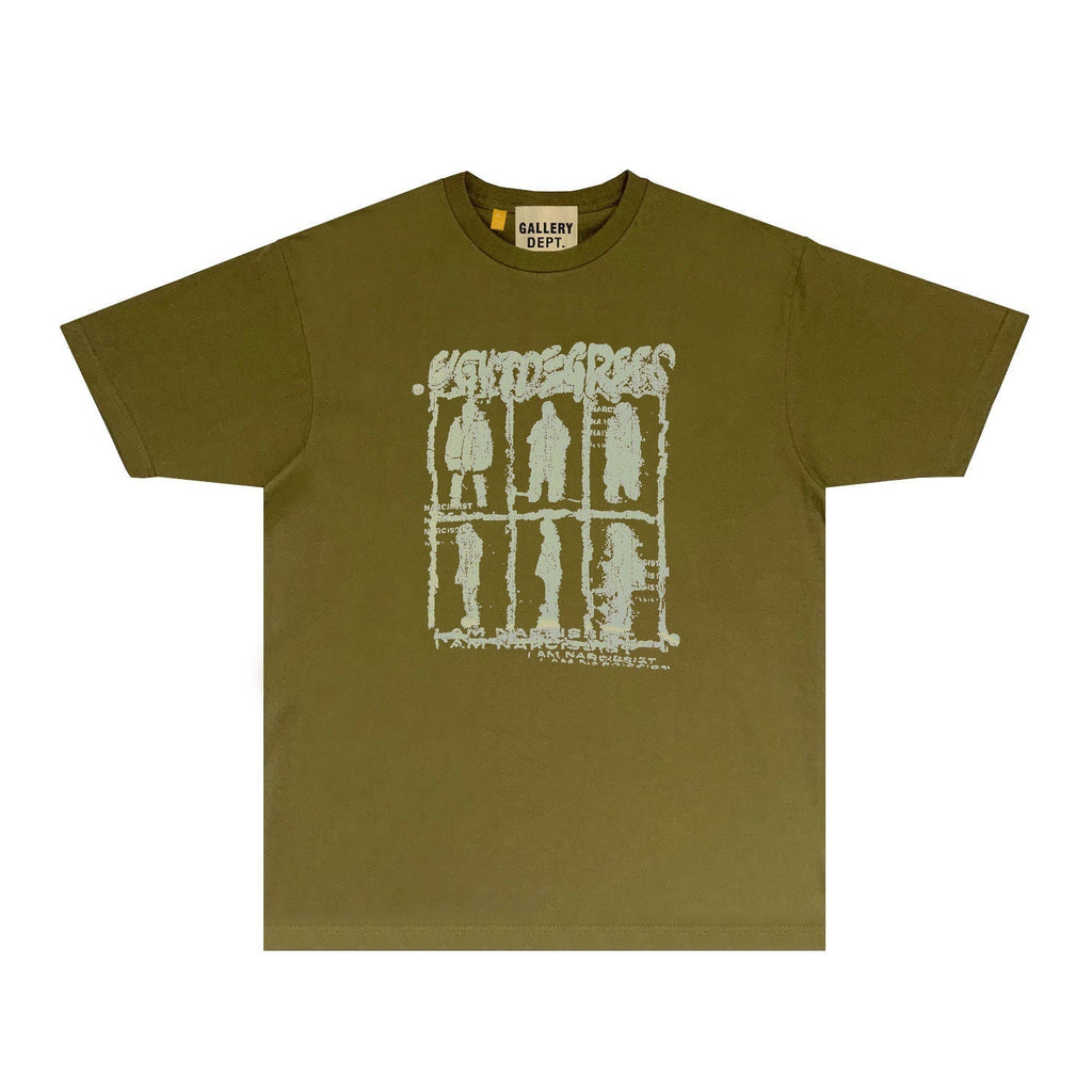 Gallery Dept T Shirt Retro Printed Loose Short-Sleeved Shirt