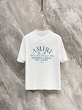 Amiri Arts District Multi‑Line Text Graphic Crew‑Neck Short‑Sleeve T‑Shirt
