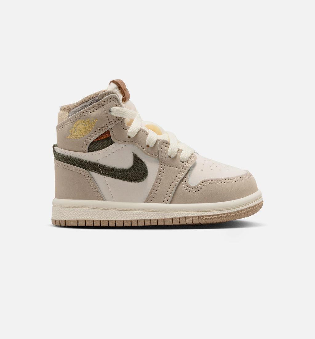 Air Jordan 1 Retro High OG Khaki Infant Sneakers - Khaki/Sail/Coconut Milk/Cargo Khaki