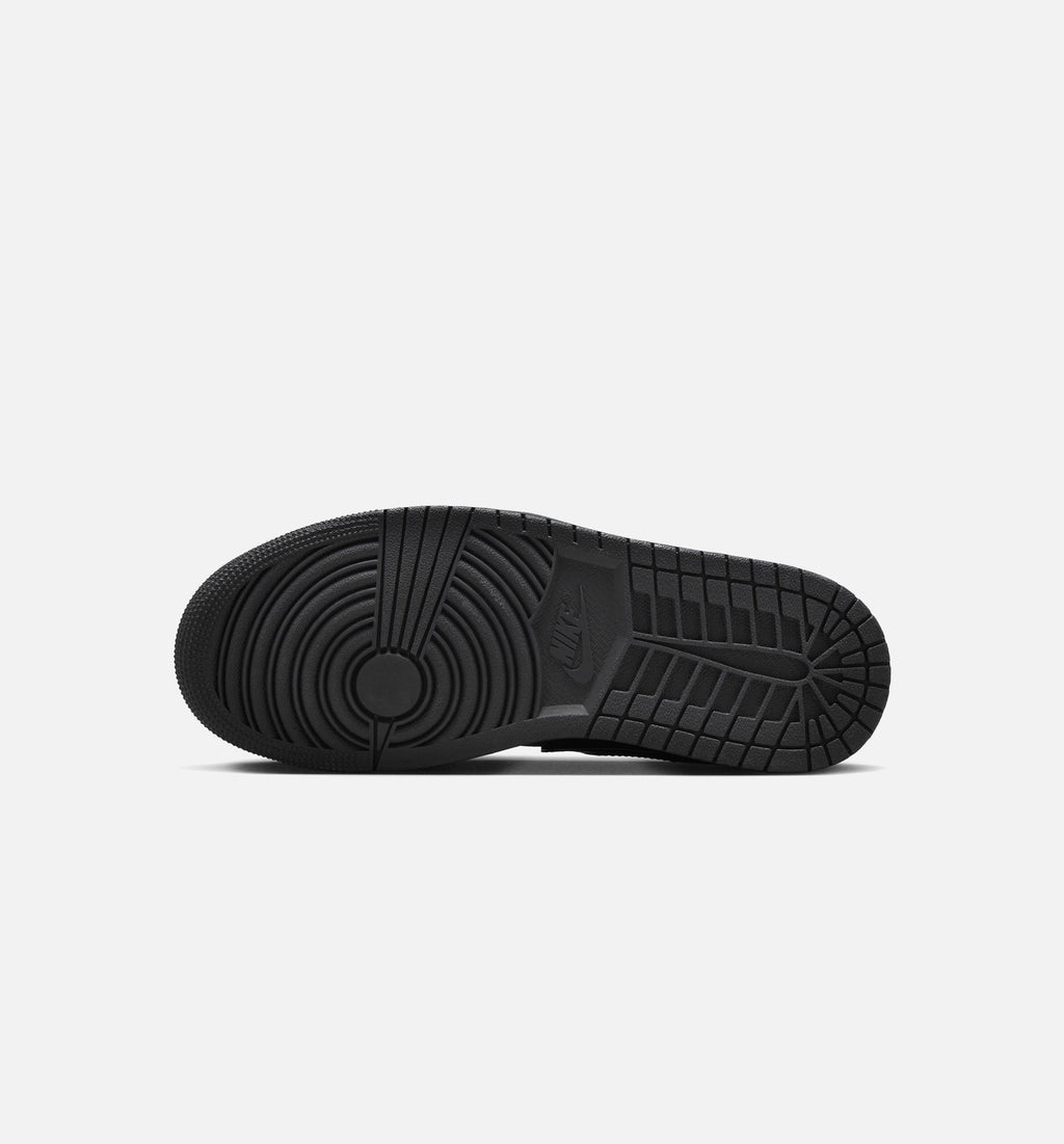 Air Jordan 1 Low Patent Elephant - Women's Lifestyle Shoe (Black/Black/White/Metallic Silver)