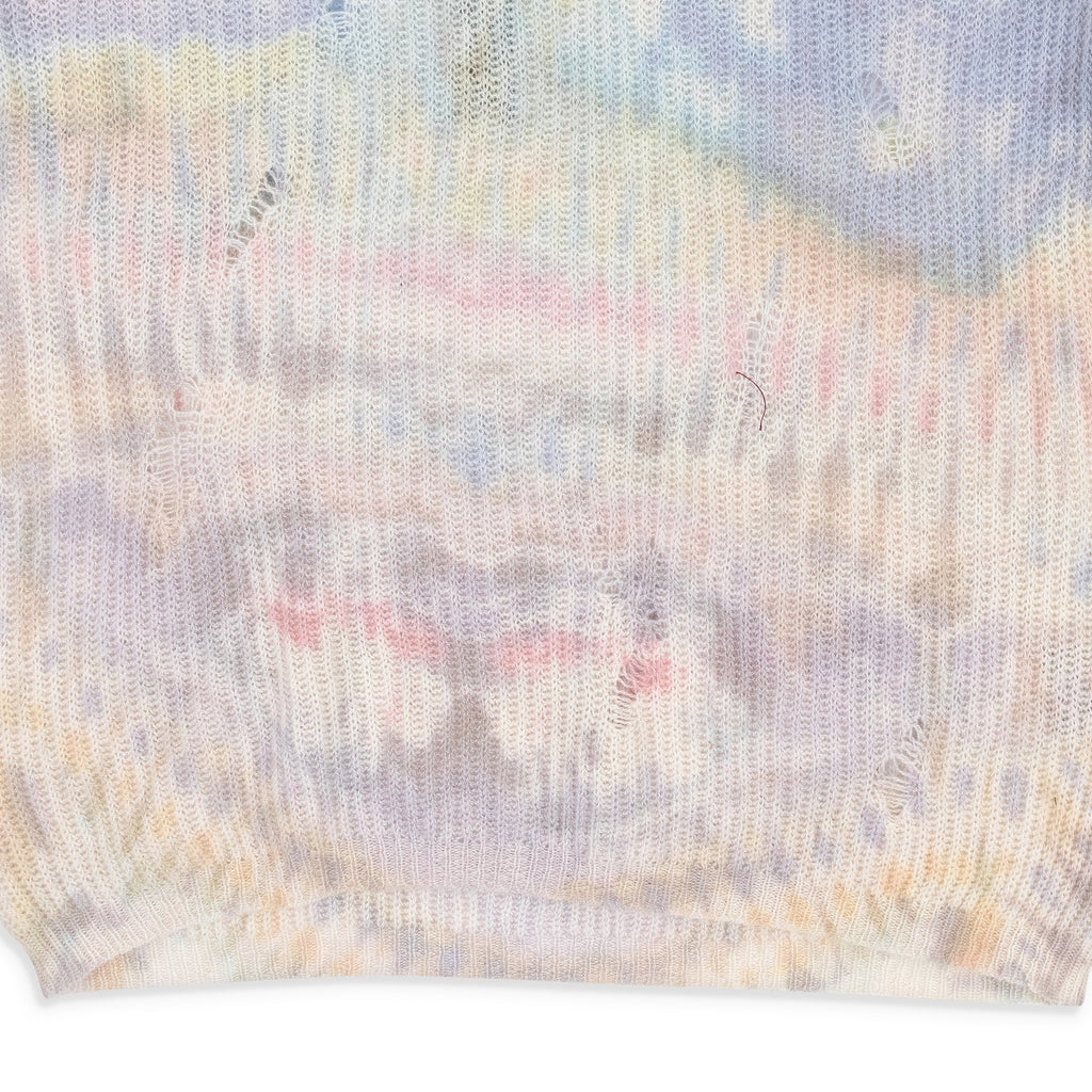 Purple Tie Dye Knit Short Sleeve Shirt
