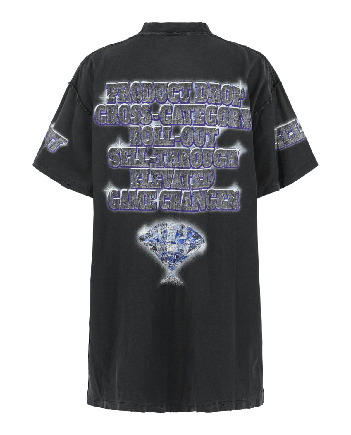 Balenciaga Womens Oversized See Now Buy Now Inside Out T-Shirt