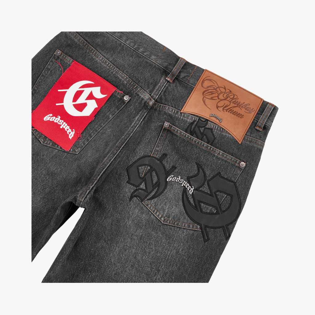 GodSpeed Scattered GS Logo Denim Black Wash
